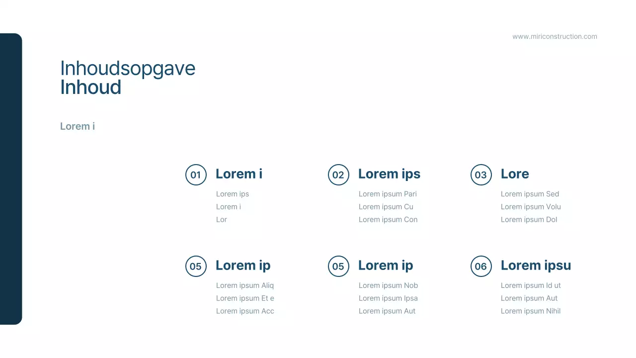 Een eenvoudig, marineblauw verslag van de tijdwaarneming van een bouwbedrijf