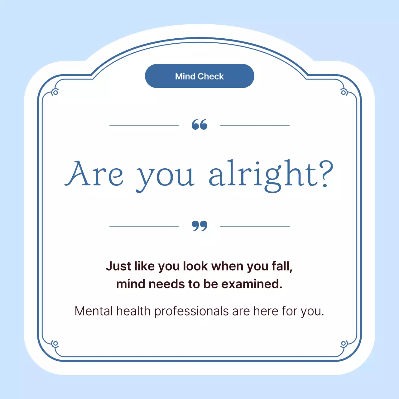 Blue Modern Mental Health Announcement Social Media Post