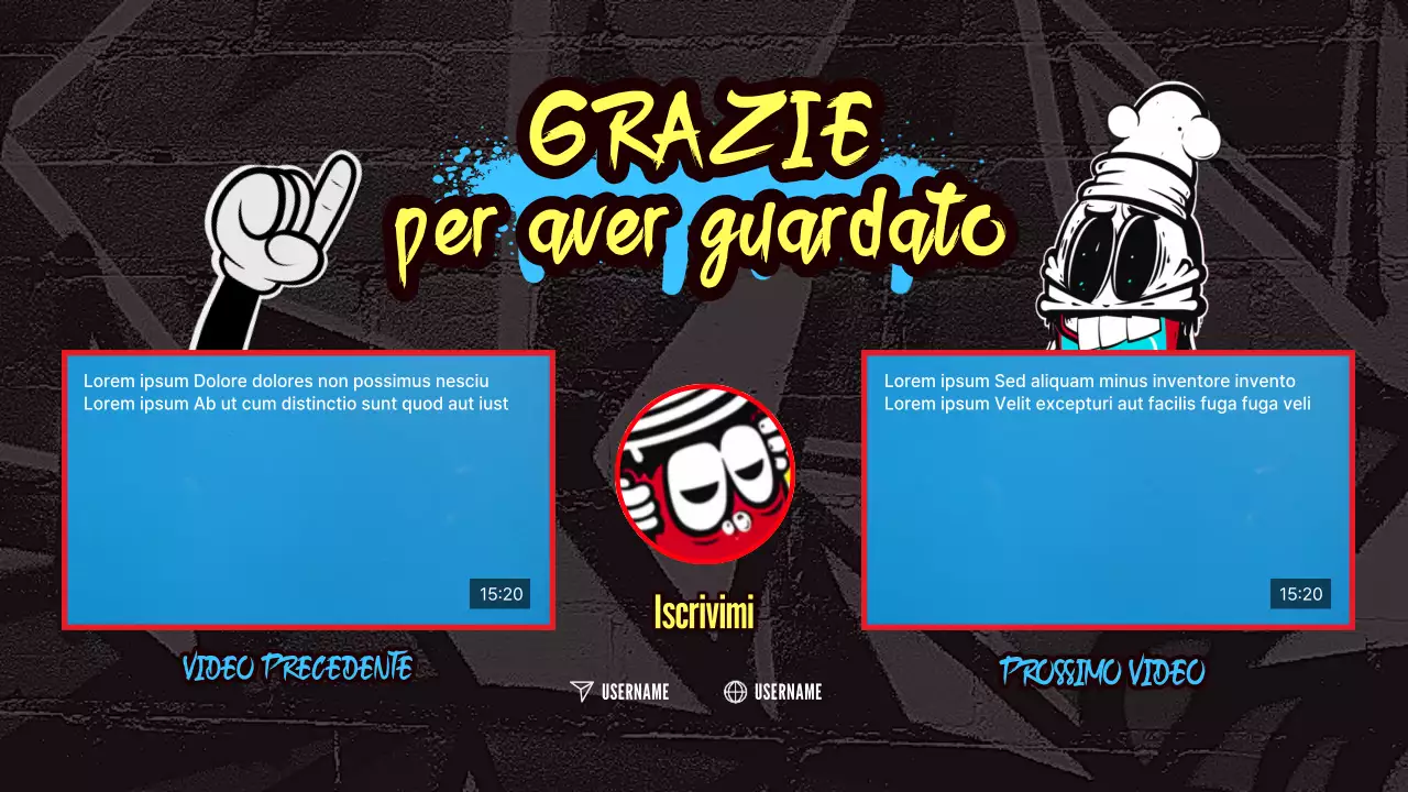 Promuovere un canale di gioco kitsch rosso e nero