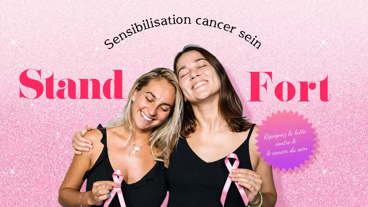 Titre principal de la journée de sensibilisation au cancer du sein avec une touche de luxe rose