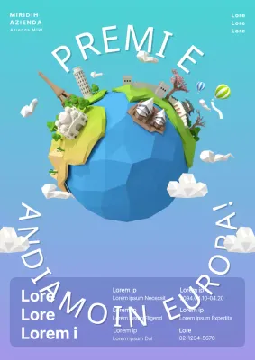 Un semplice concorso di contenuti in azzurro e viola