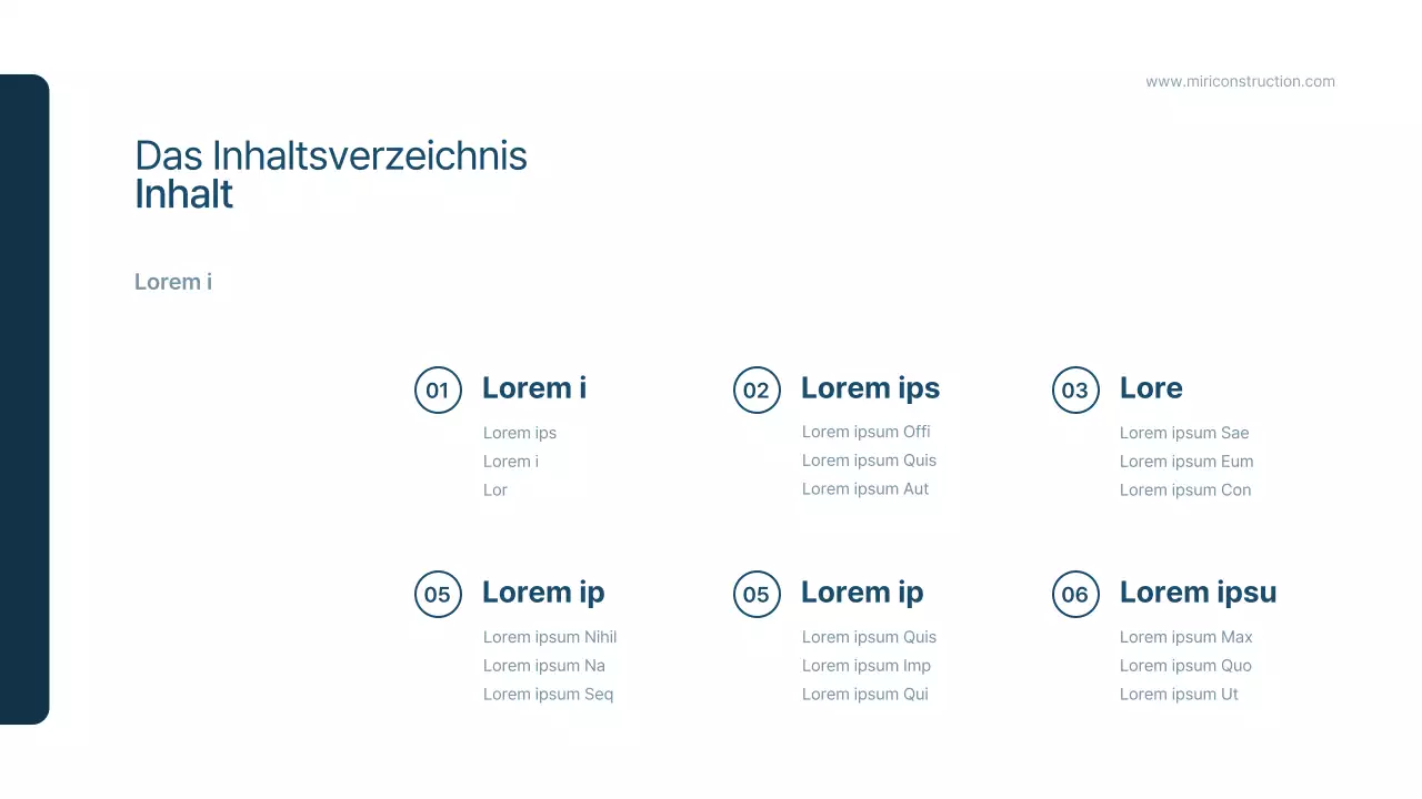 Ein schlichter, marineblauer Bericht eines Bauunternehmens über die Zeitmessung