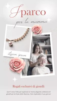 Rosa e grigio elegante Regali esclusivi di gioielli per la mamma promozione