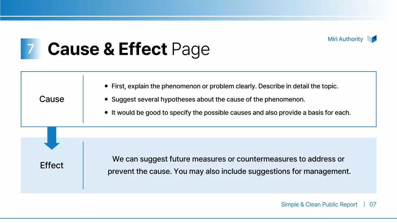 블루클린 공개 보고서 문서 프레젠테이션