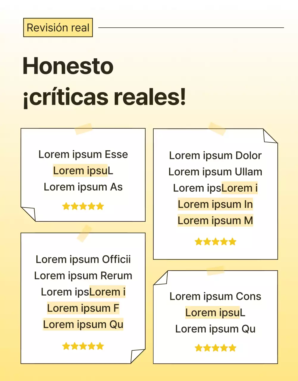 Promover una sencilla página de reseñas de cosméticos amarillos y naranjas para el cuidado de la piel