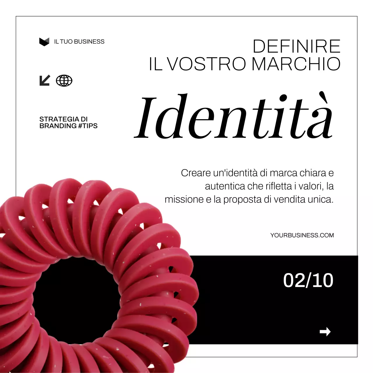 Bianco Nero Moderno Audace Strategia di costruzione del marchio Suggerimenti Carosello di Instagram