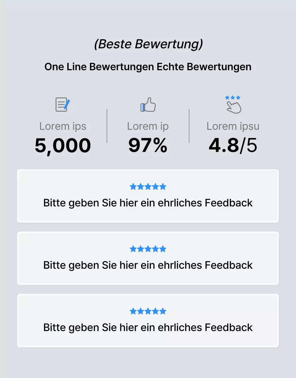 Fördern Sie eine trendige blau-weiße Mode-Detailseite für Mobiltelefone