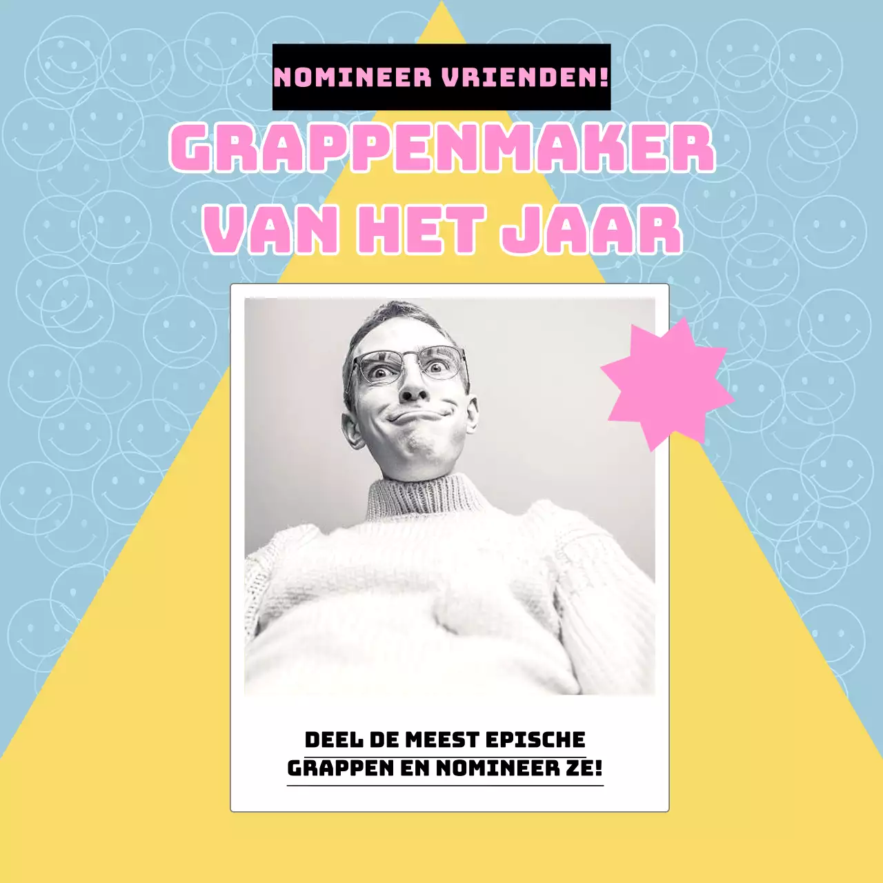 Blauw Roze Geel Pret April Fools Day Nominatie Foto