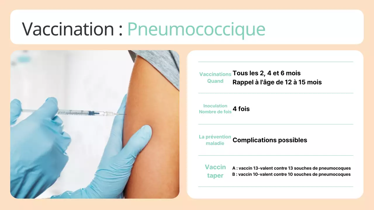 Un joli guide beige et menthe sur les vaccinations