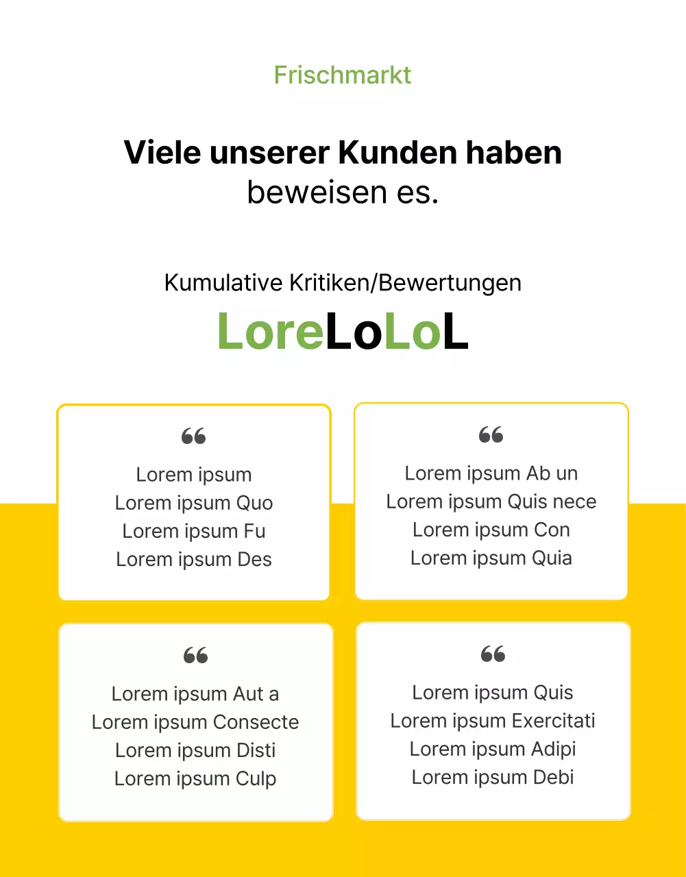 Förderung von gelben, einfachen Frischobstprodukten