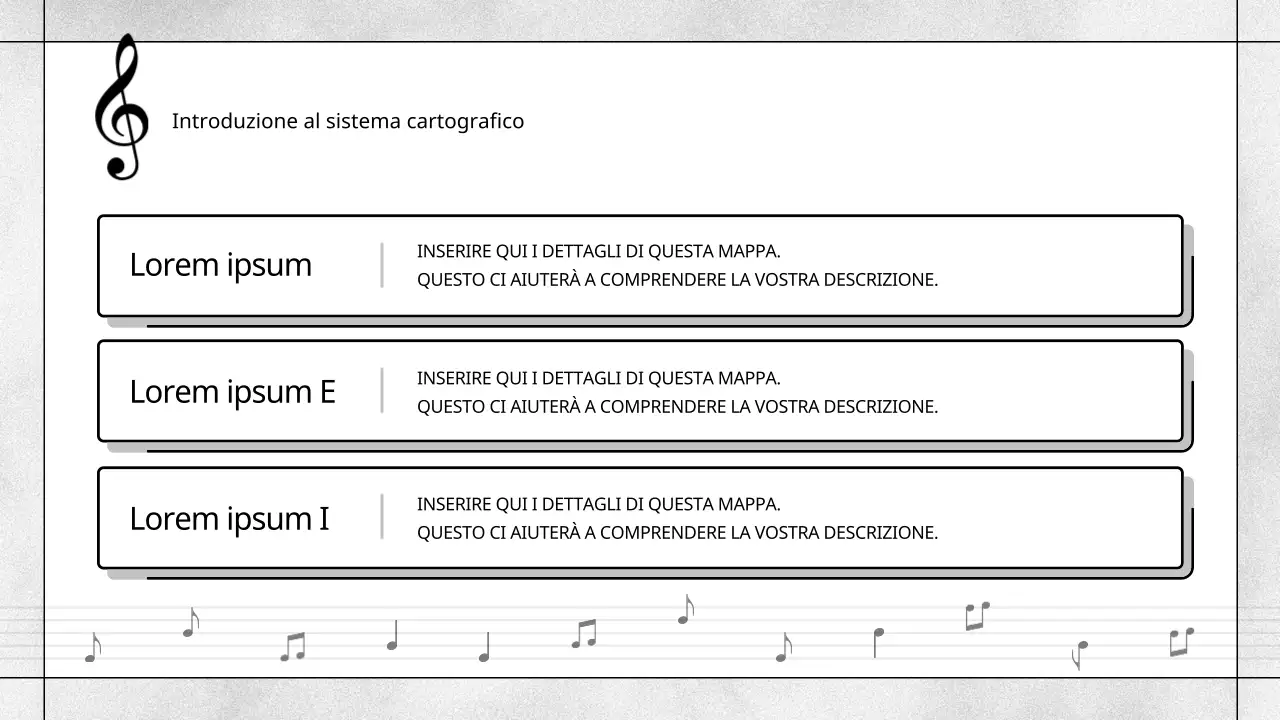Prospetto della scuola di musica moderna in bianco e nero