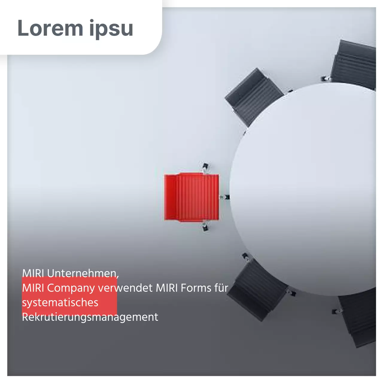 Eine einfache rote und graue Fallstudienfibel