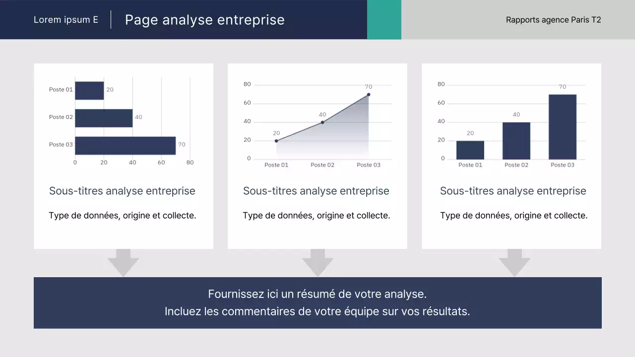 Des rapports simples sur le secteur public en bleu et menthe