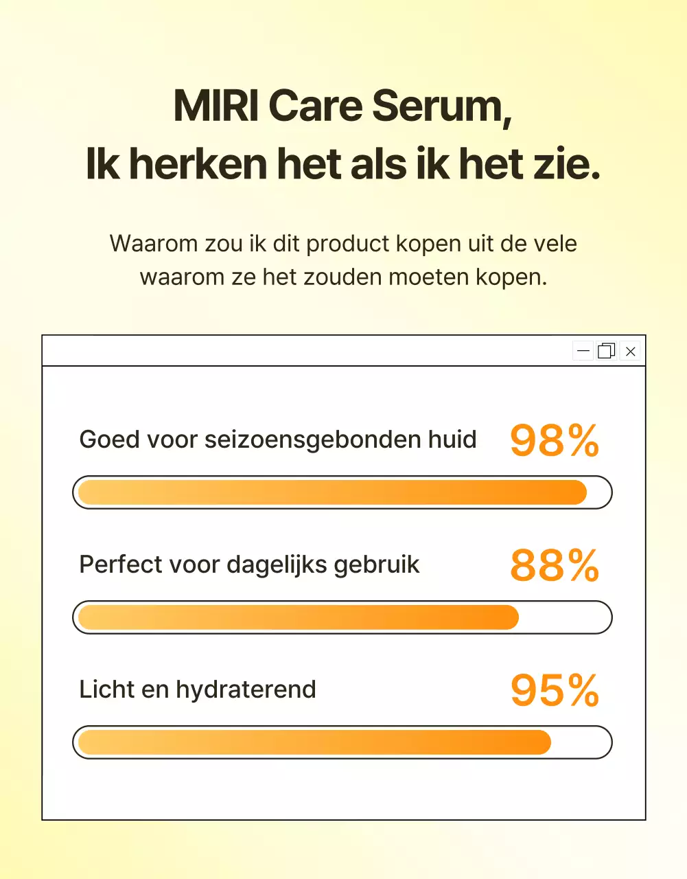 Promoot eenvoudige huidverzorgingscosmetica in geel en oranje