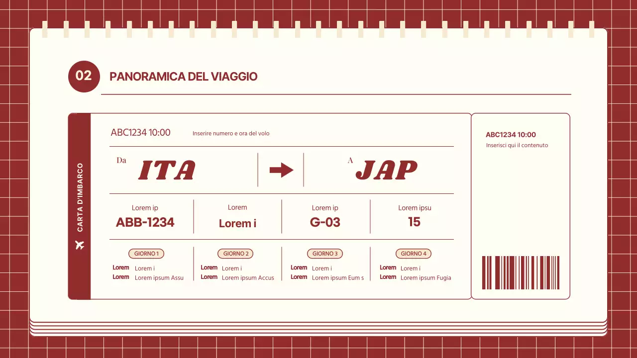 Un itinerario accogliente in rosso e avorio