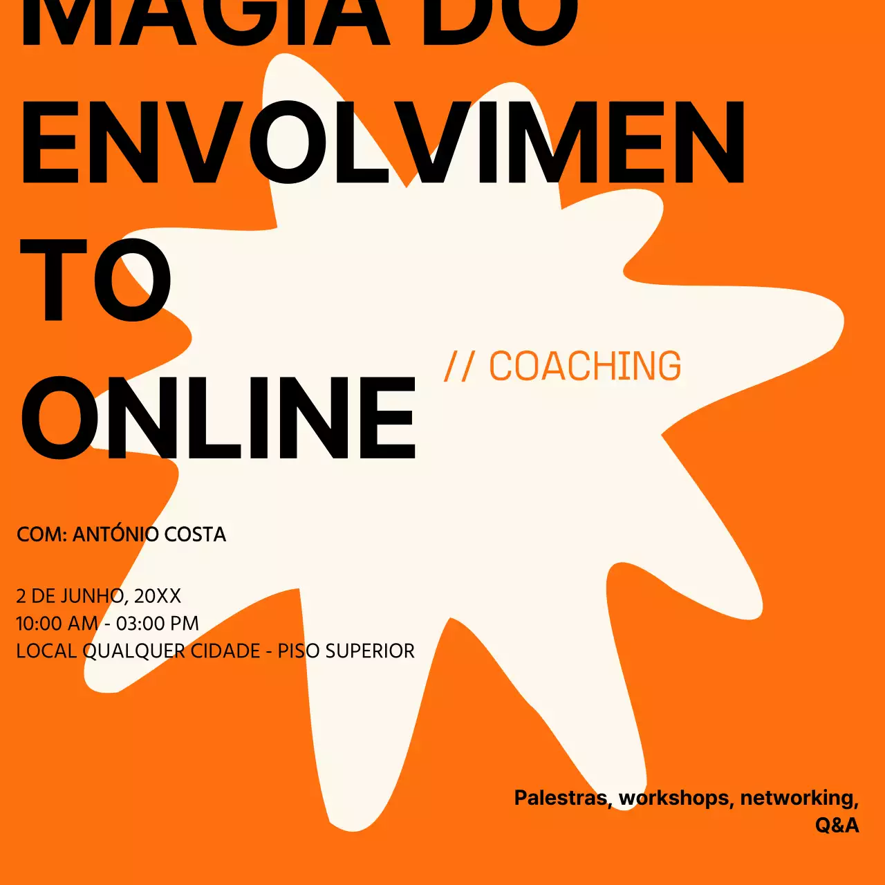 Laranja Minimal Trend Strong Social Media Coach Instagram Collection Post