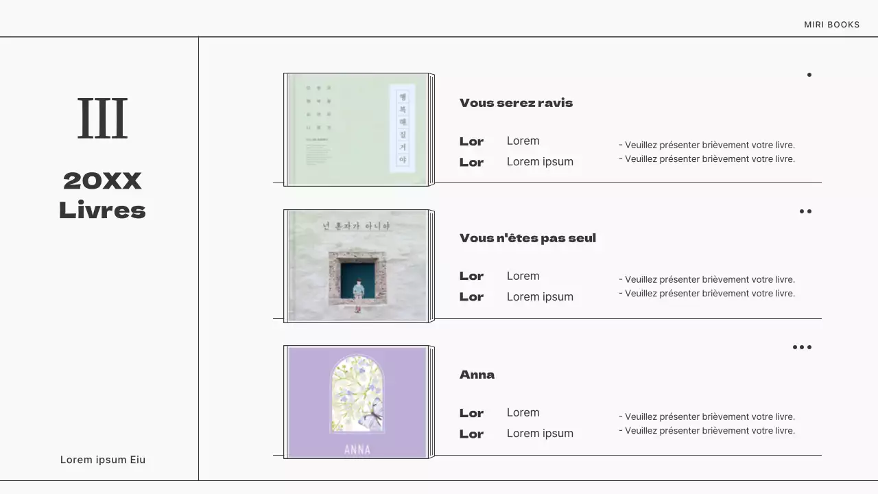 Une simple proposition de livre en noir et blanc