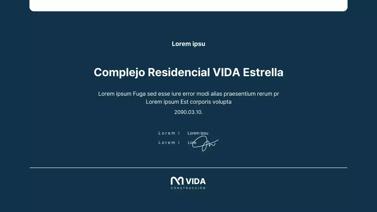 Un sencillo informe de cronometraje de una empresa de construcción en azul marino