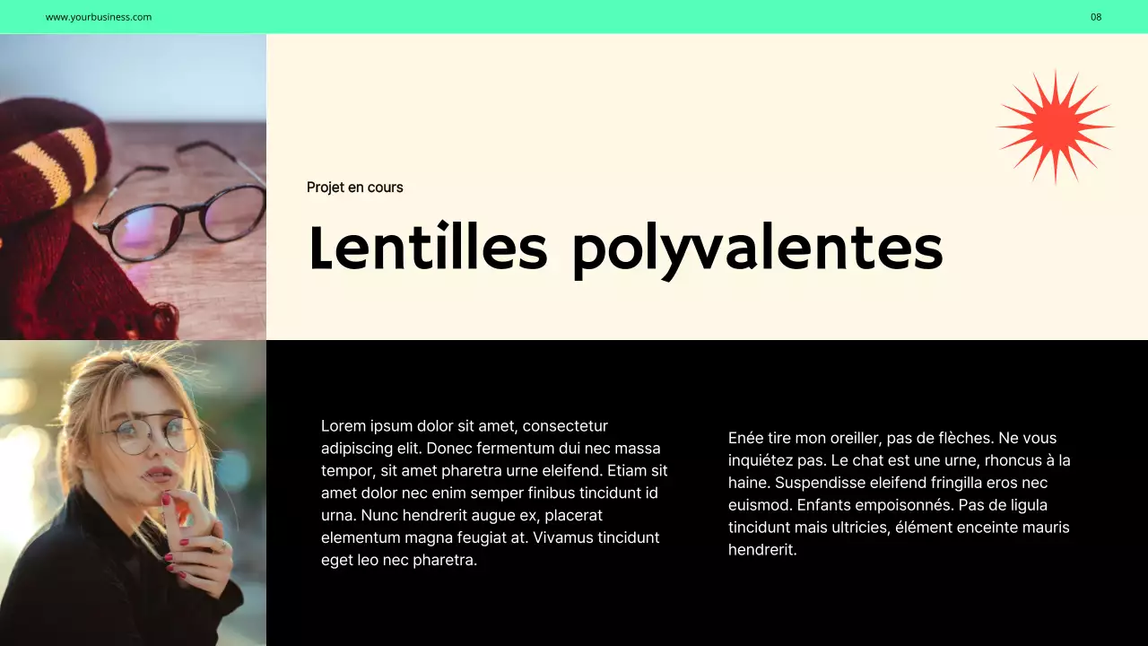 Purple Green Bold Fashion Profil de l'entreprise Présentation de l'entreprise