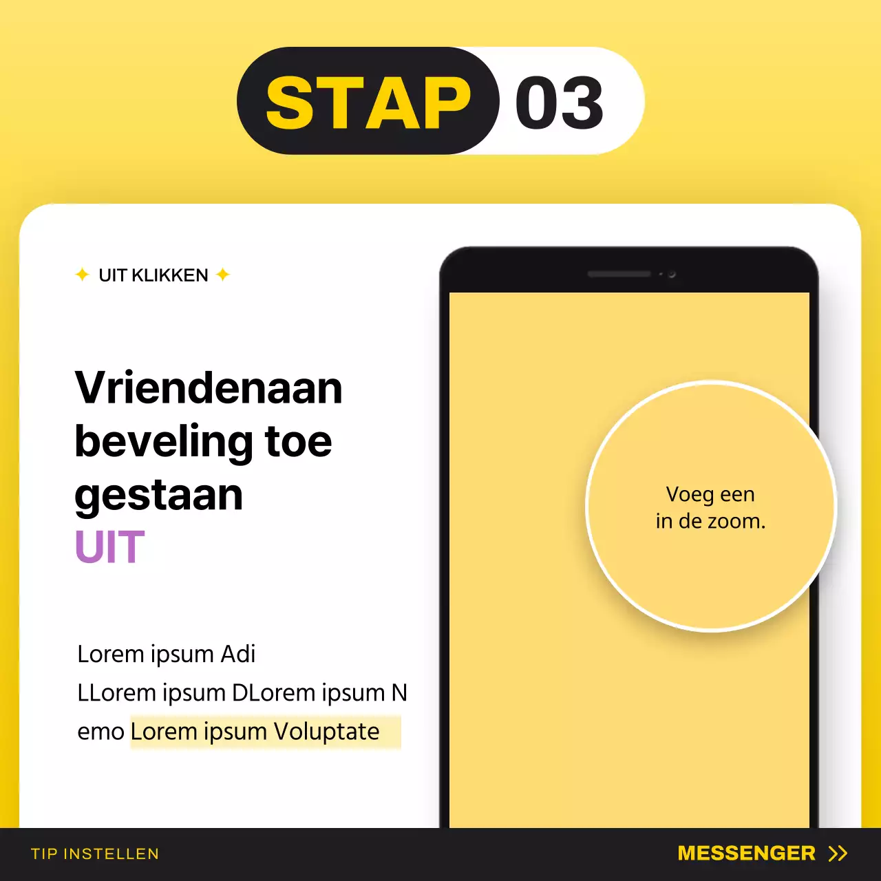 Promoot een eenvoudige gsm-dealer in het geel