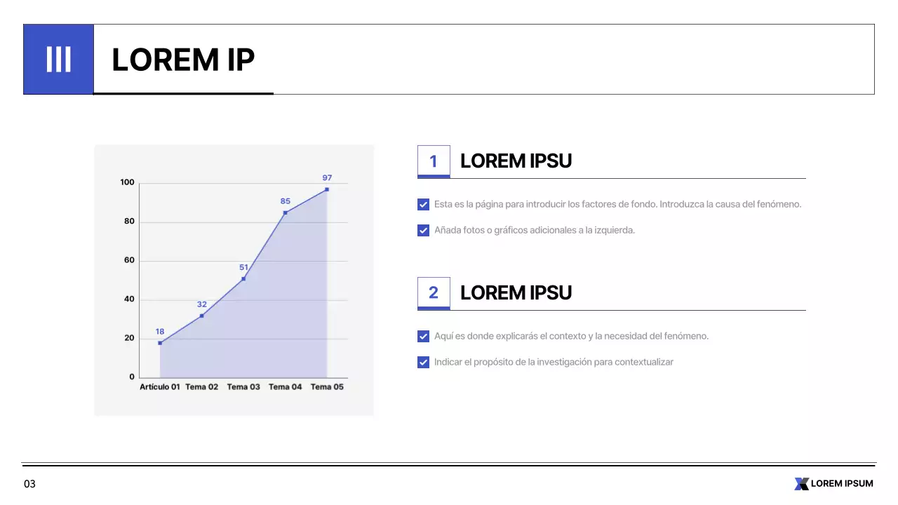 Informe imprimible sencillo en blanco y azul sobre el sector público