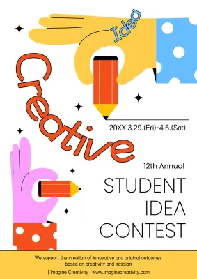 Colorful Modern Student Contest Announcement Poster
