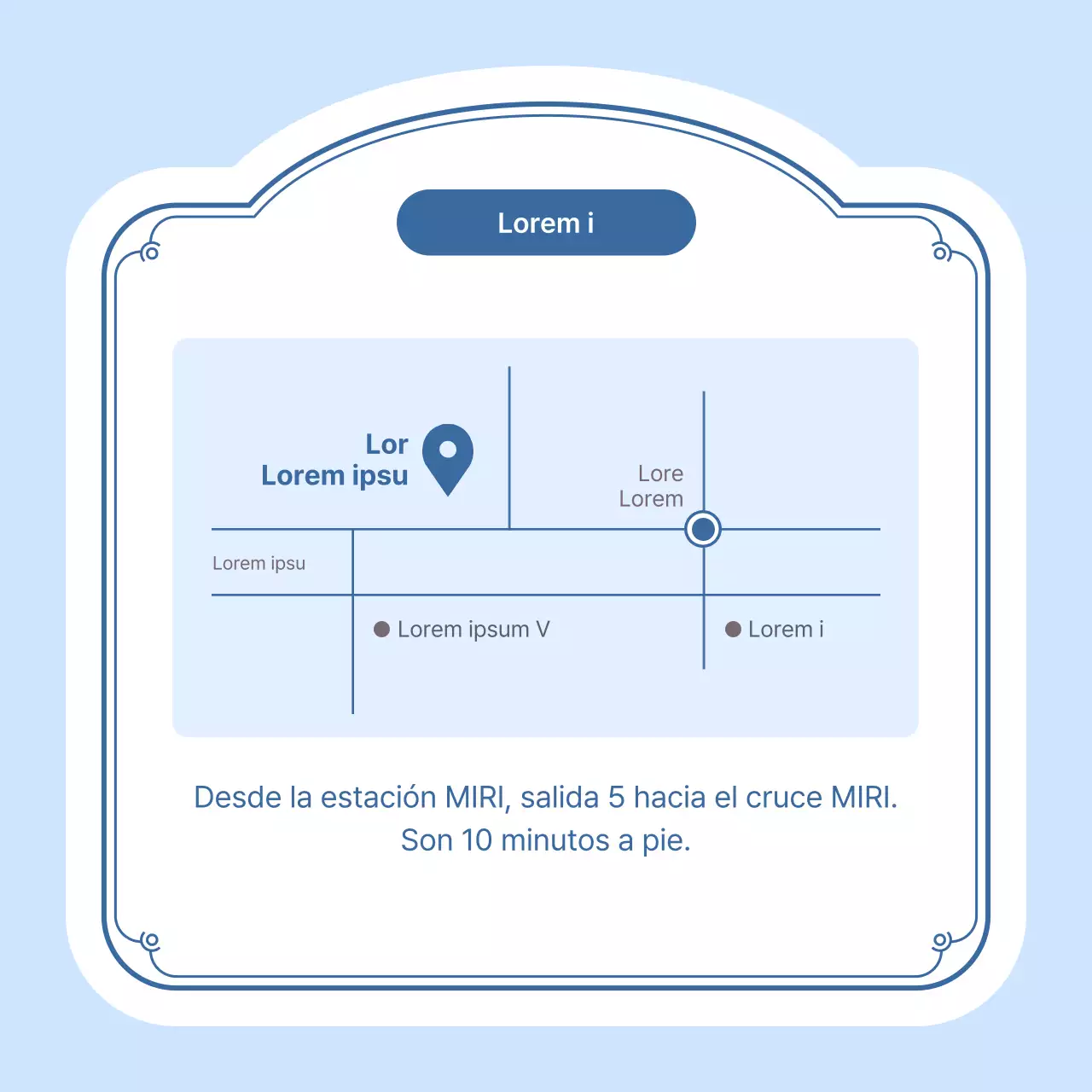 Anuncio de marca de hospital sencillo en azul claro