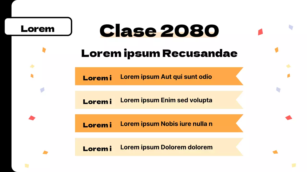 Una colección de sencillos anuncios escolares en naranja