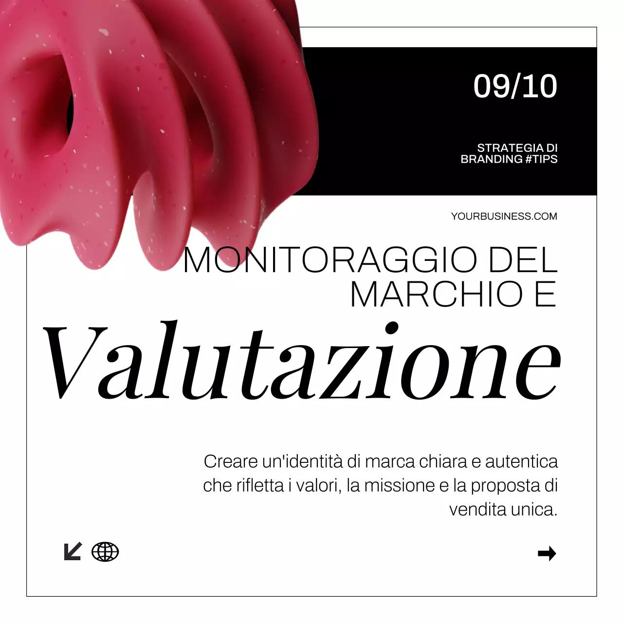 Bianco Nero Moderno Audace Strategia di costruzione del marchio Suggerimenti Carosello di Instagram