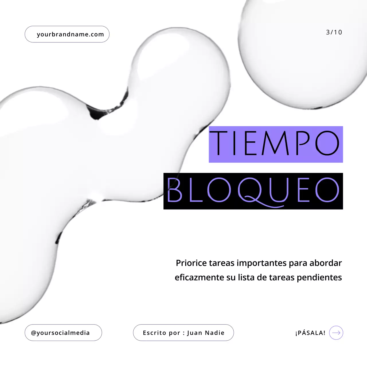 Guía de consejos para un flujo de trabajo productivo moderno en blanco y morado