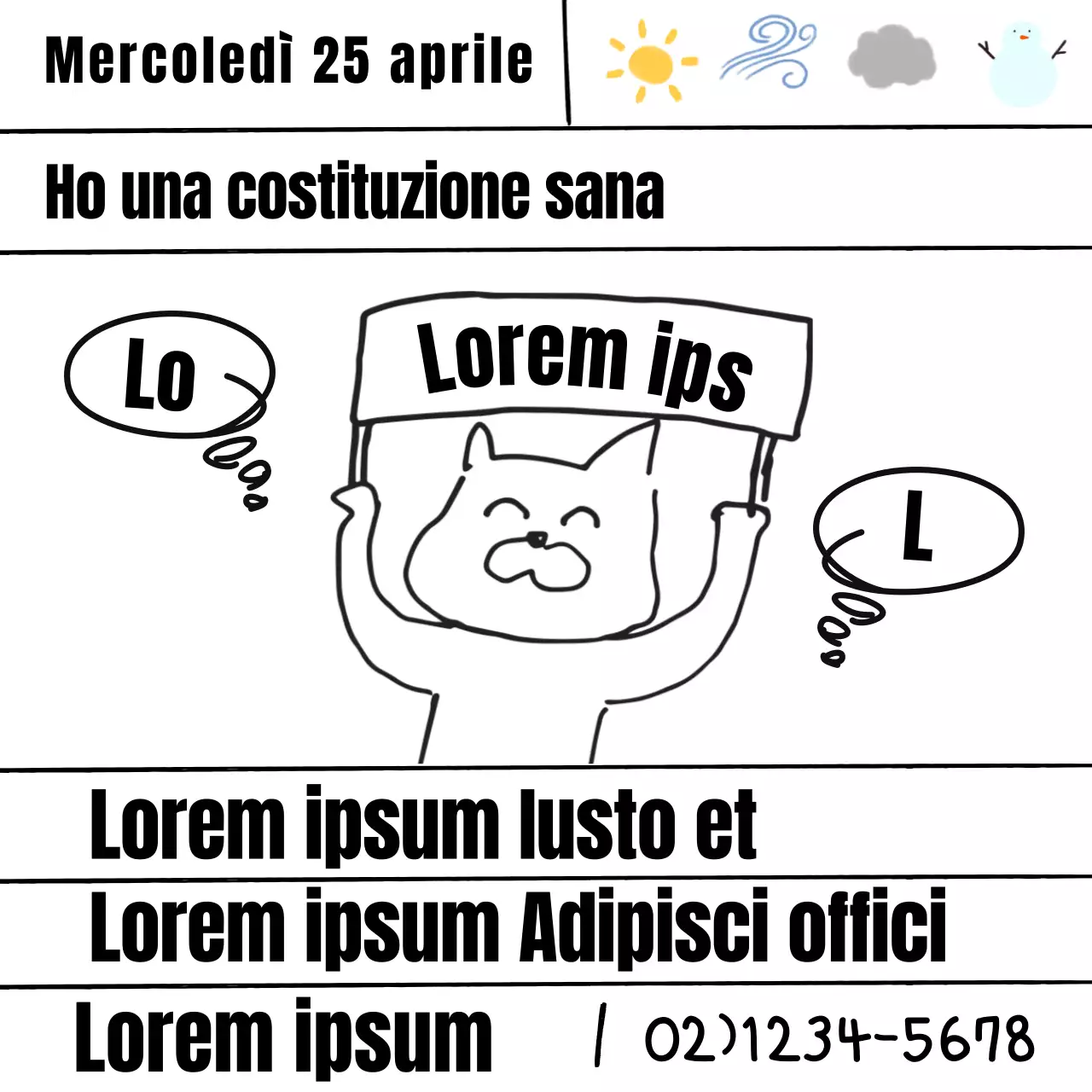 Una pubblicità bianca e dall'aspetto malaticcio per una clinica di medicina cinese