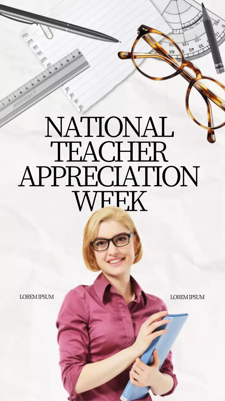 White Simple Teacher Announcement Instagram Post