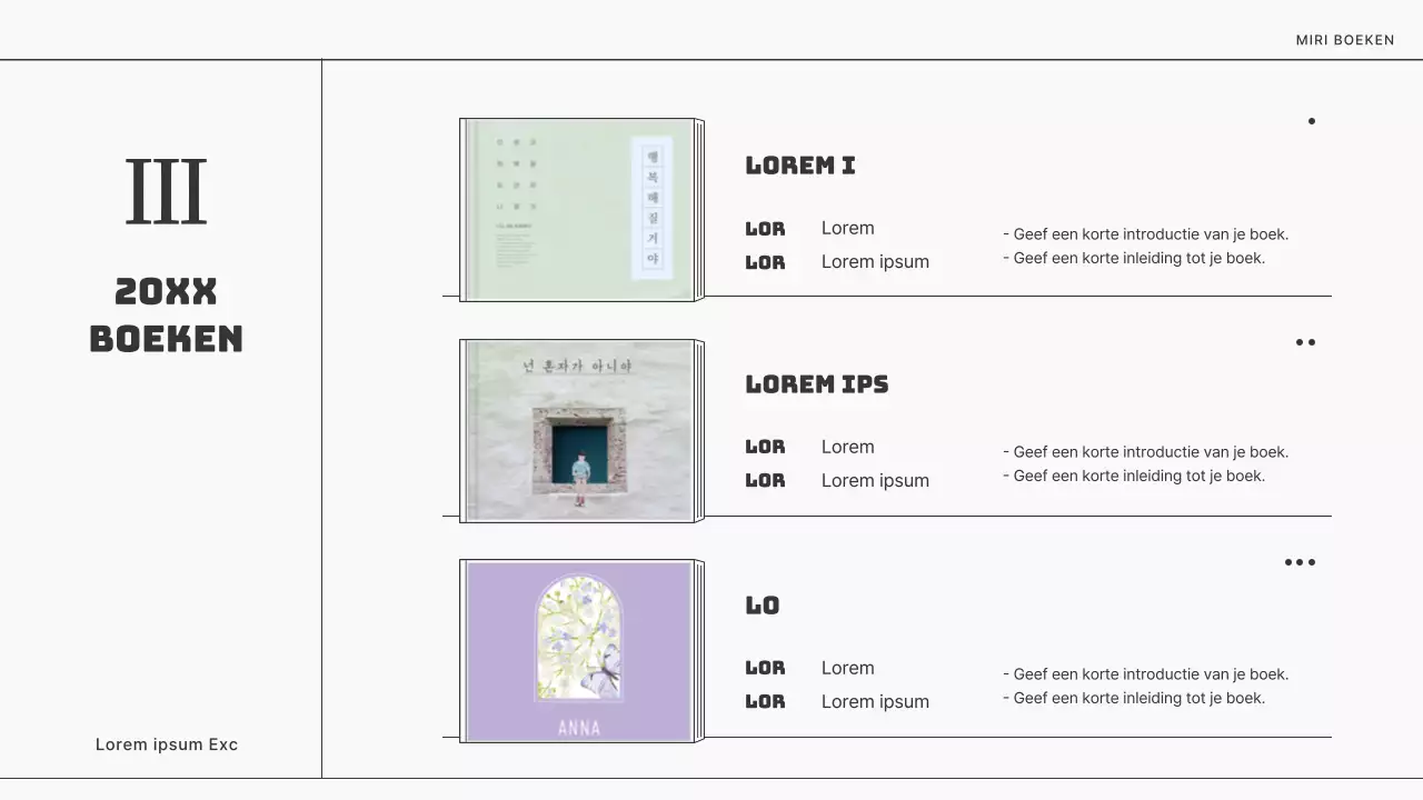 Een eenvoudig zwart-wit boekvoorstel