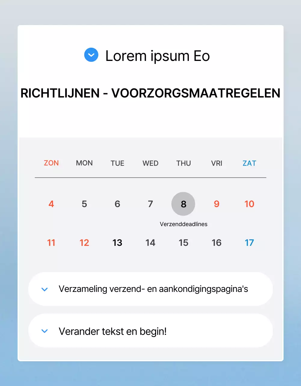Promoot de blauw-witte modetrend met een gedetailleerde pagina over waar je op moet letten