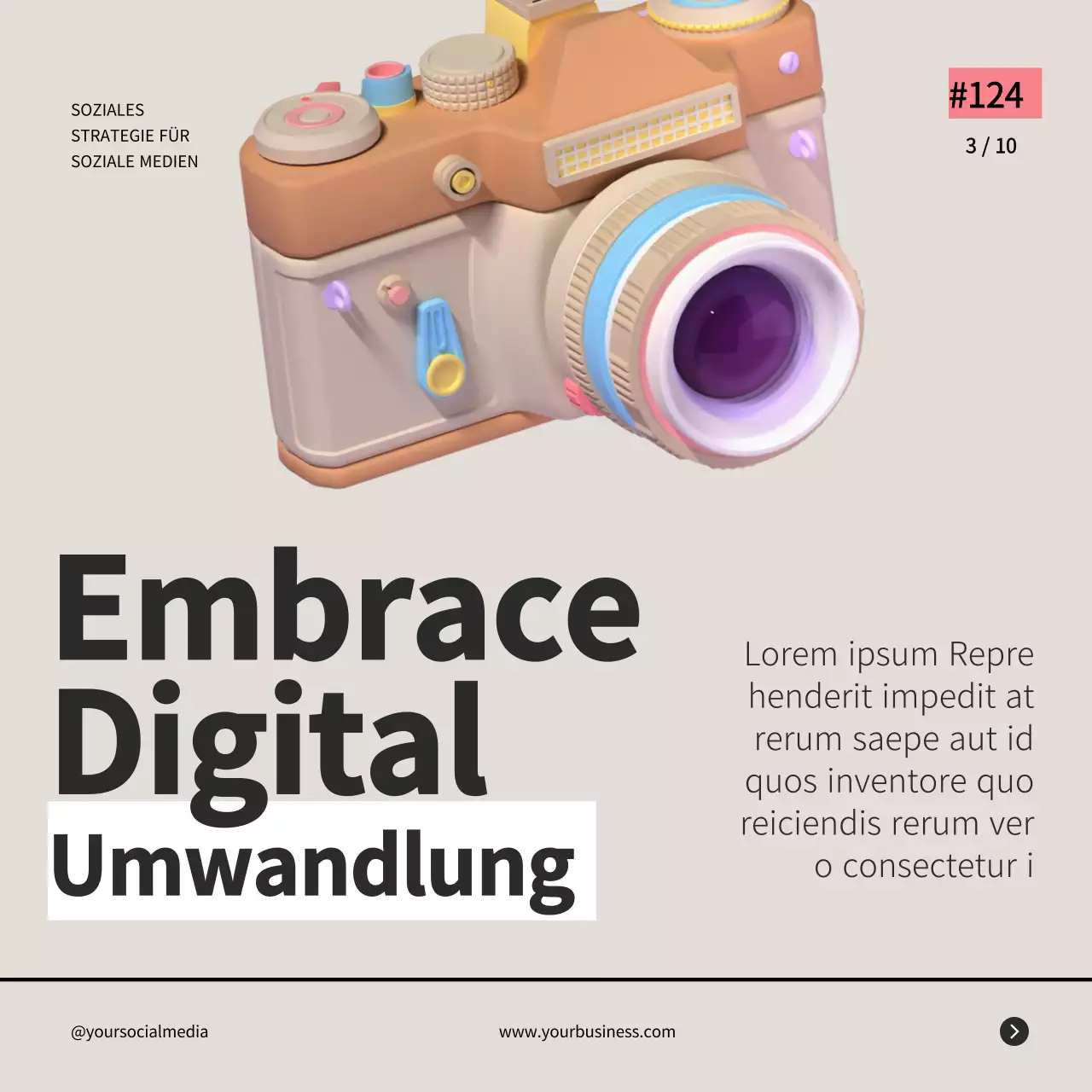 Grau Retro Bold Business Strategie Tipps Instagram Karussell Post