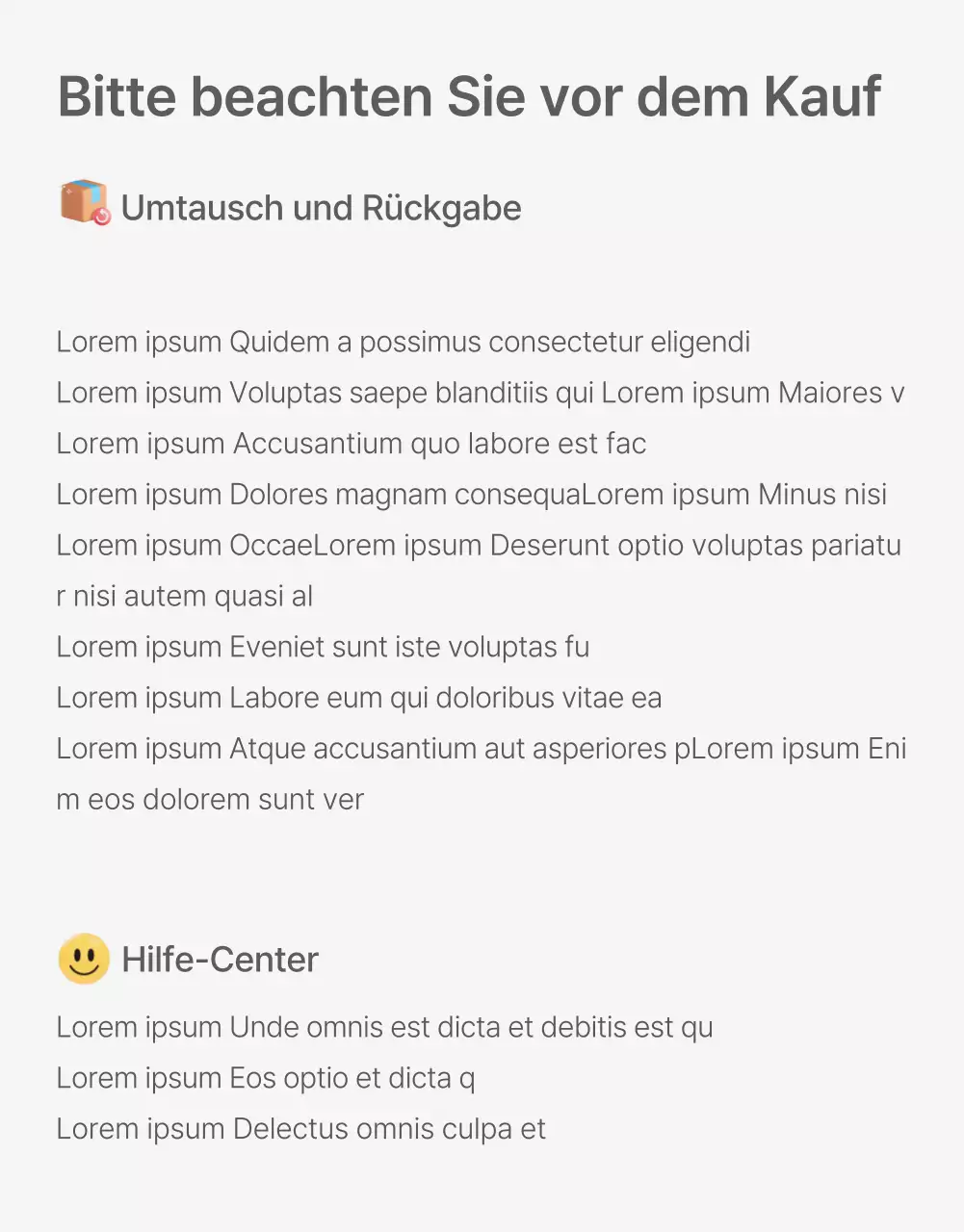 Ein Mode-Einkaufszentrum, dekoriert mit einem einfachen Stil von weißen und grauen Emoji, mit notwendigen Anweisungen und Vorsichtsmaßnahmen.