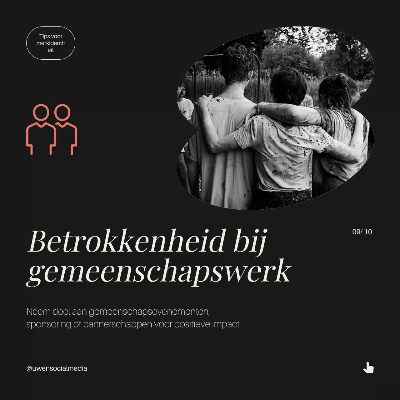 Zwarte Moderne Elegante Strategie voor het Bouwen van Merkidentiteit Tips Instagram Carrousel