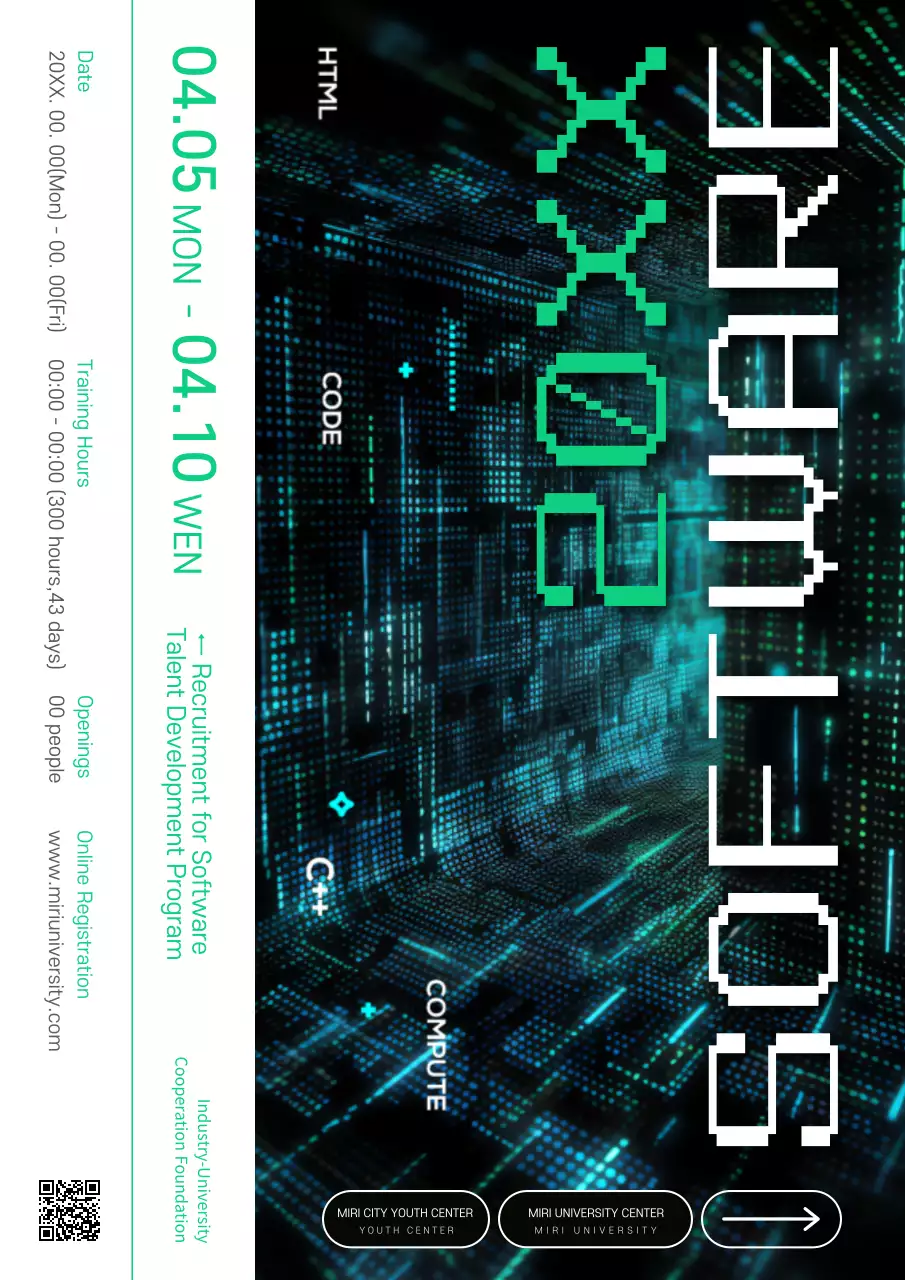 Black and fluorescent, cyber-feeling, industry-university collaboration software job postings