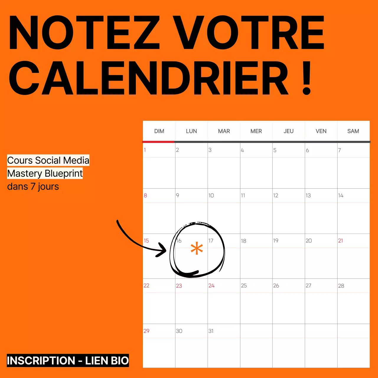 Orange Minimal Trend Strong Social Media Coach Instagram Collection Post