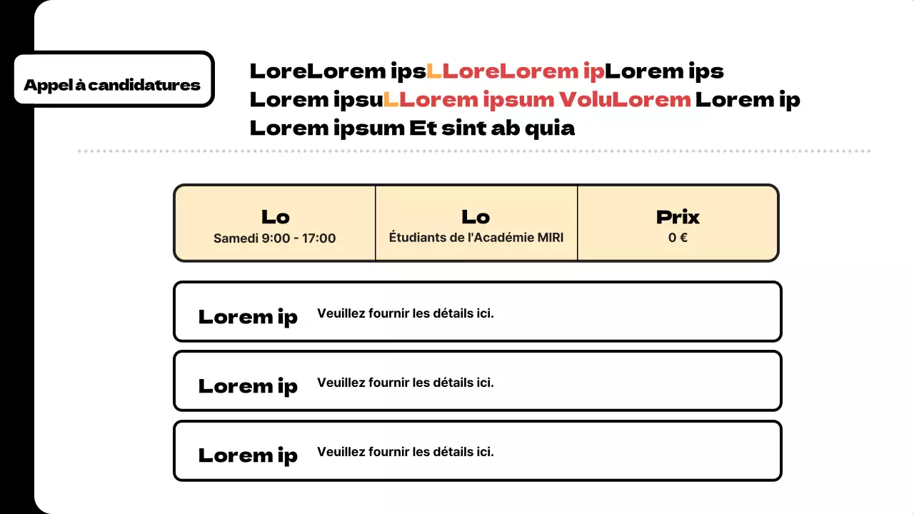 Une collection d'annonces scolaires orange simples