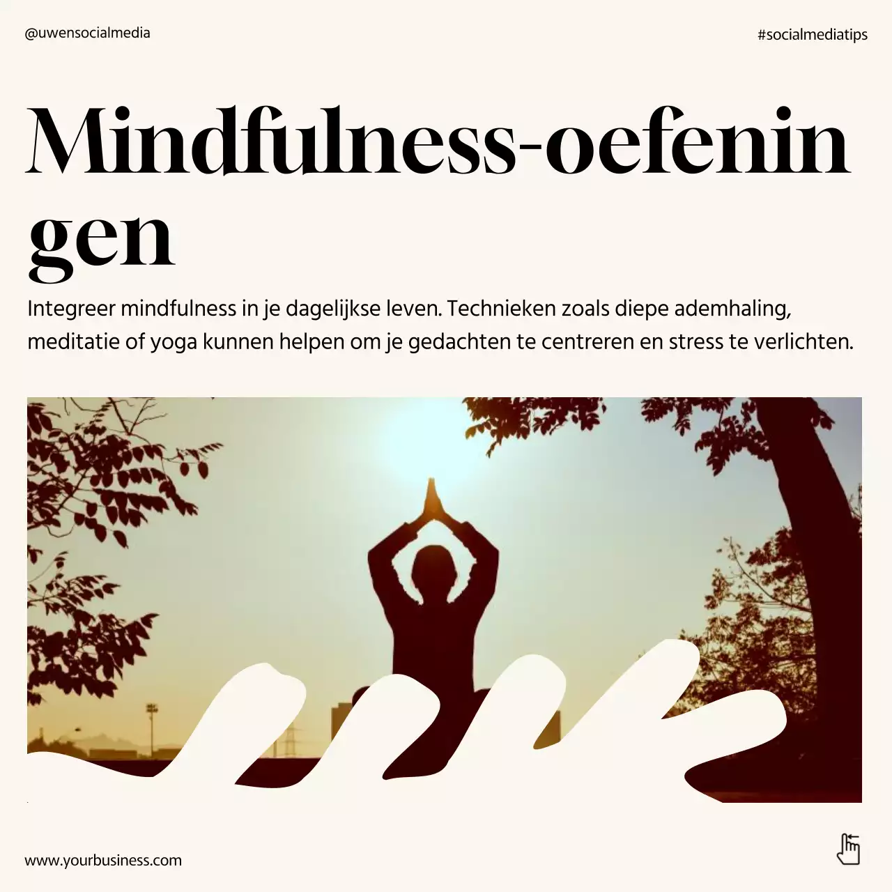 Beige Minimal Mental Wellness Goede Lifestyle Instagram Carrousel Post