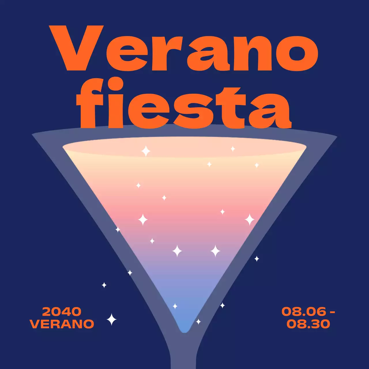 Festivales de verano con degradados, purpurina y fuentes góticas