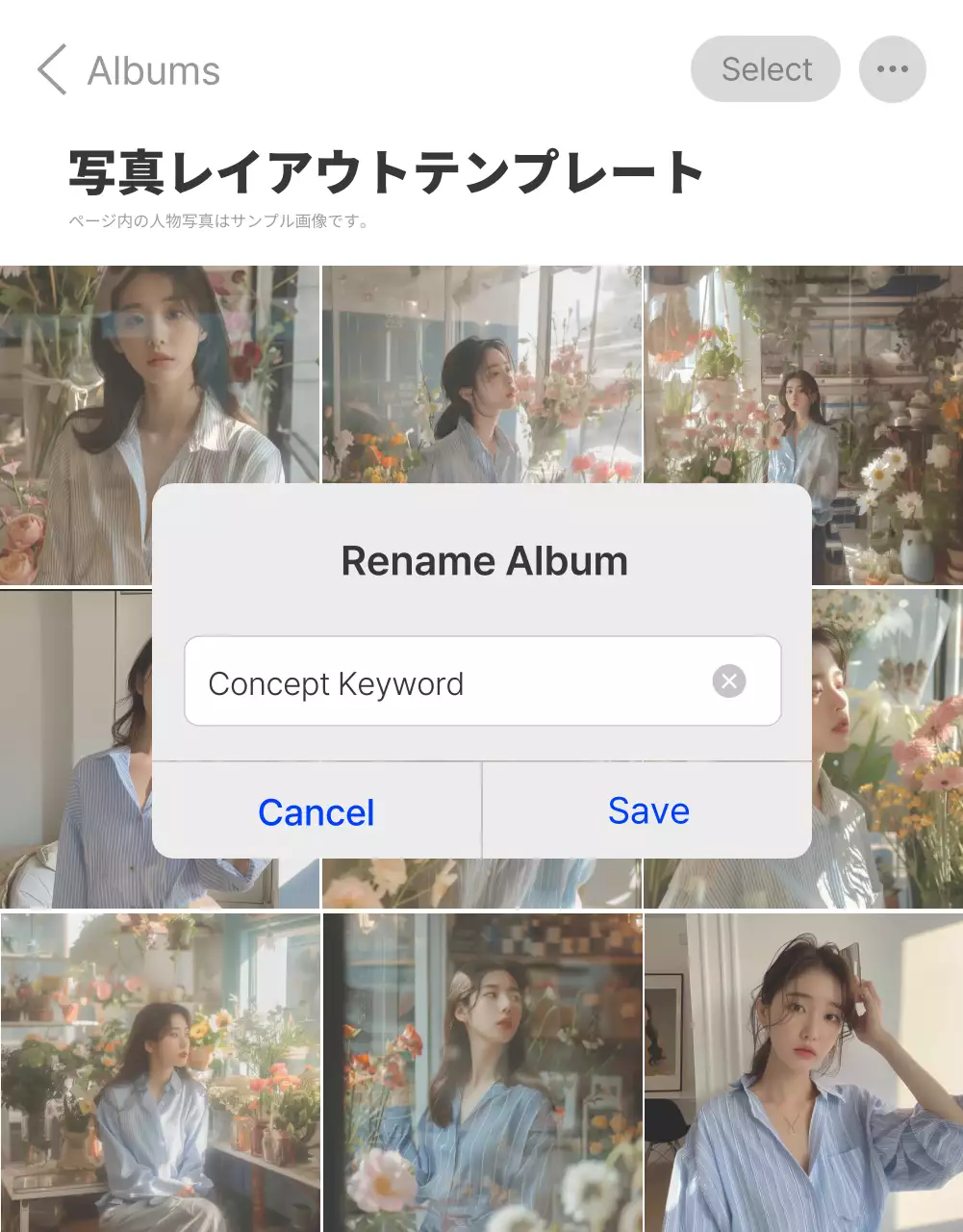 カラフル 上品 写真 テンプレート 詳細ページ
