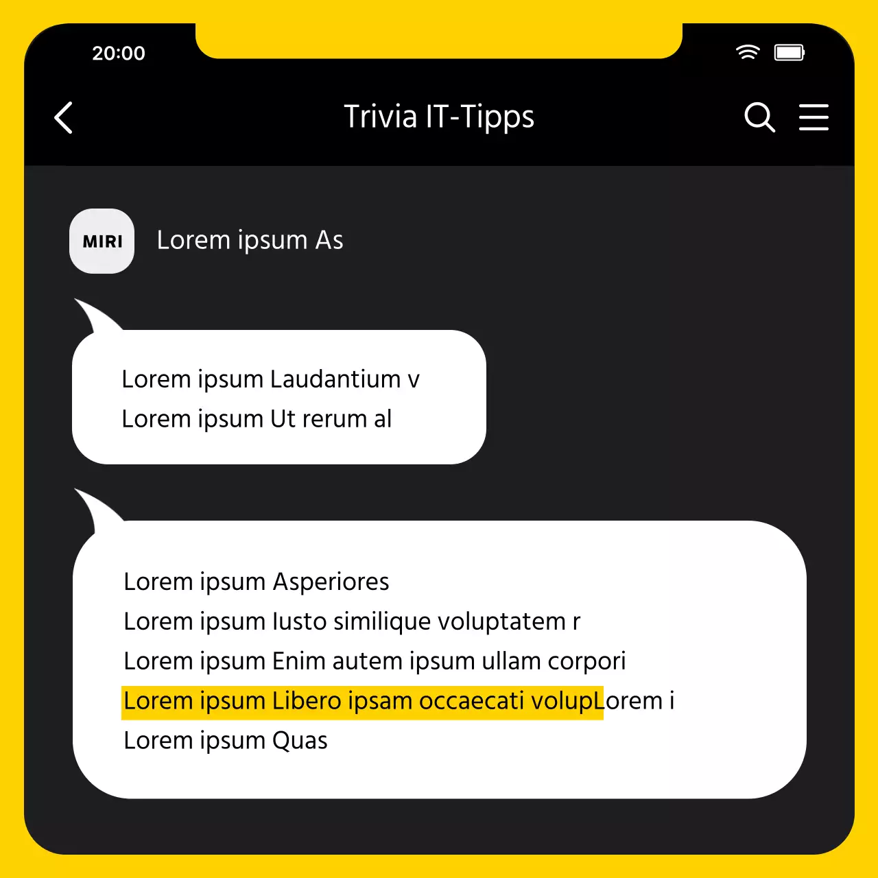 Werbung für einen einfachen Handy-Händler in Gelb