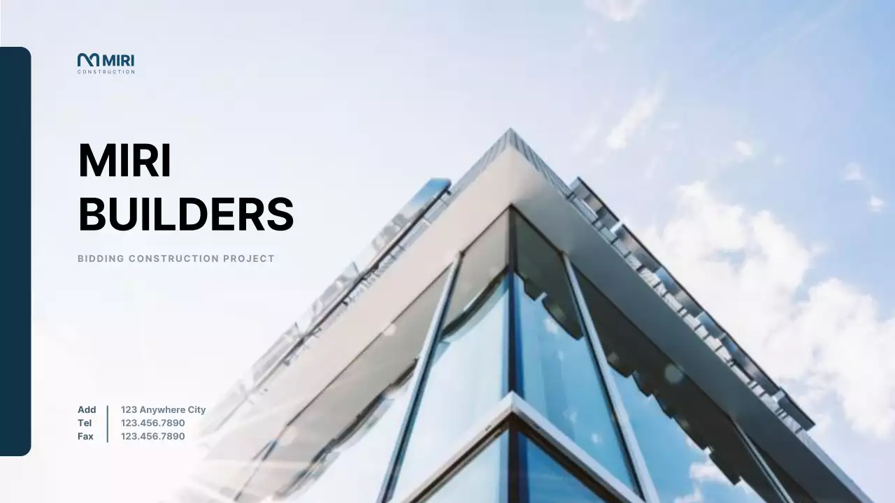 Blue Modern Construction Presentation