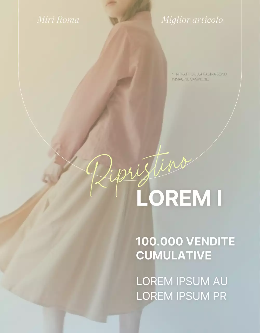 Promuovere un centro commerciale di moda di tendenza in azzurro e giallo