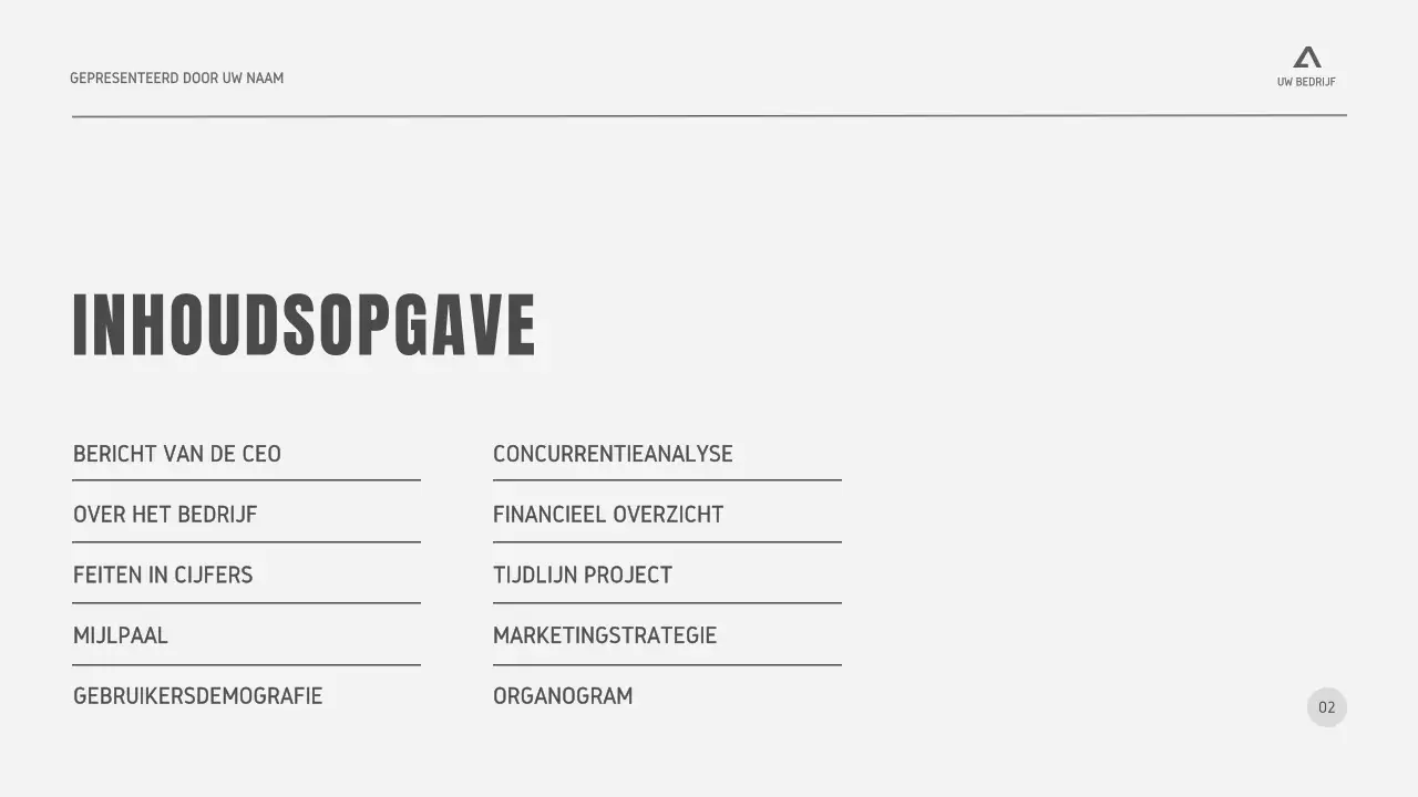 Zwart Wit Grijs Minimale Bedrijfsstrategie