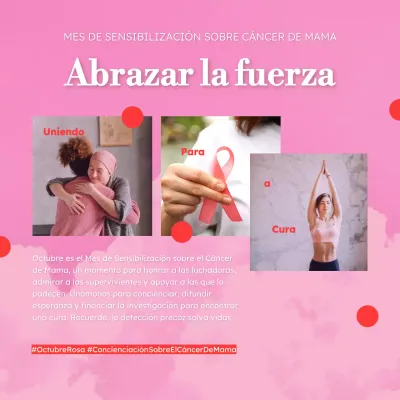 Campaña rosa y roja del Mes de Sensibilización sobre el Cáncer de Mama