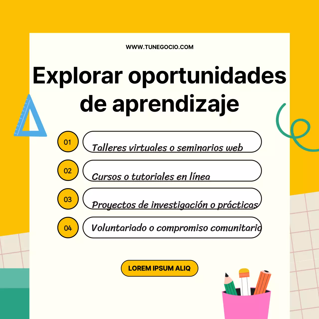 Guía de la sesión de estudio de la tendencia amarilla y blanca de las vacaciones de primavera