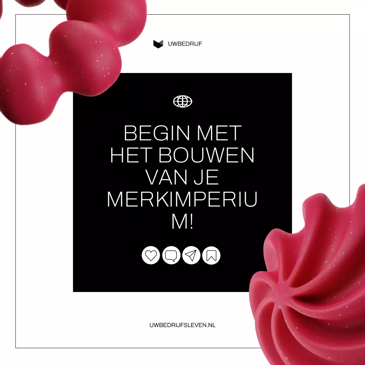 Wit Zwart Modern Vet Merkopbouw Strategie Tips Instagram Carrousel